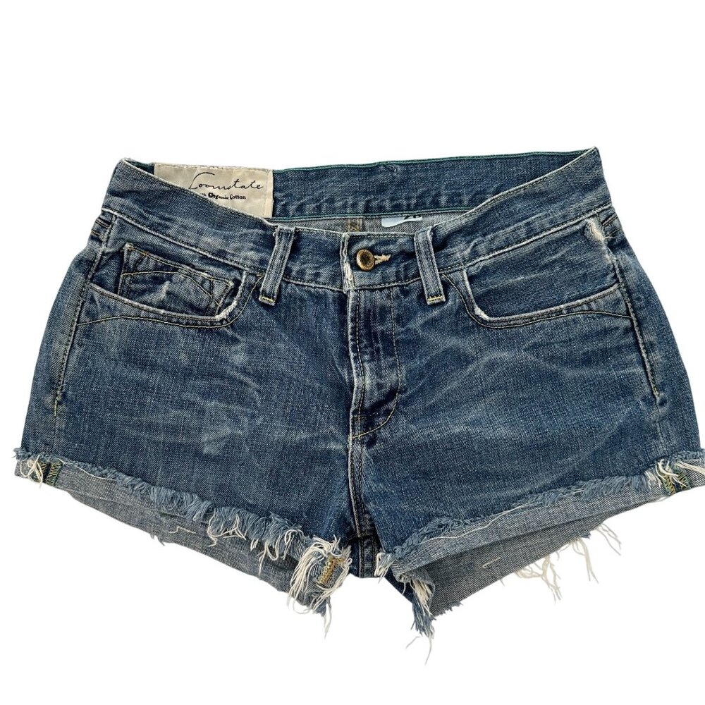 Loomstate Women's Distressed Denim Shorts Blue Size 28